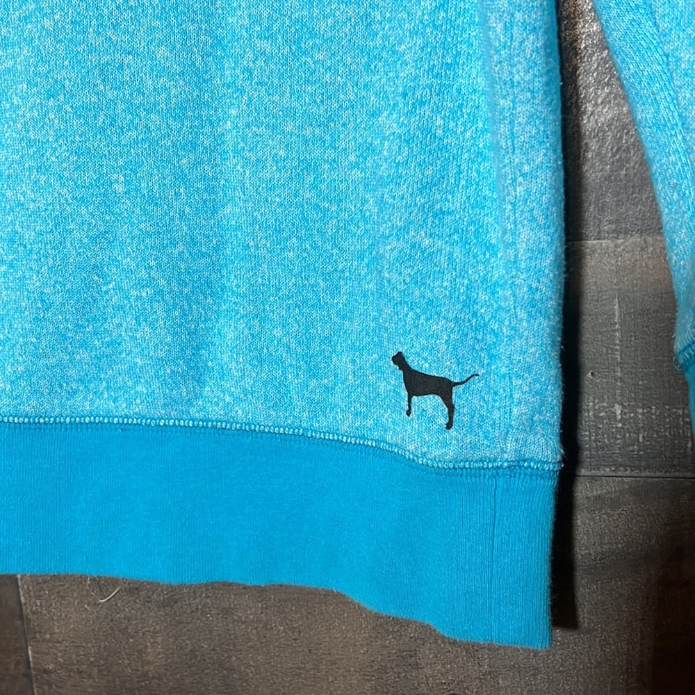 Cozy Blue Over-Sized V-Neck PINK Sweatshirt - Picture 3 of 6